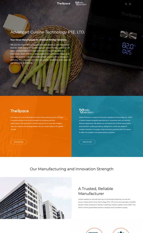 The Space和Vesta Precision双品牌独立站