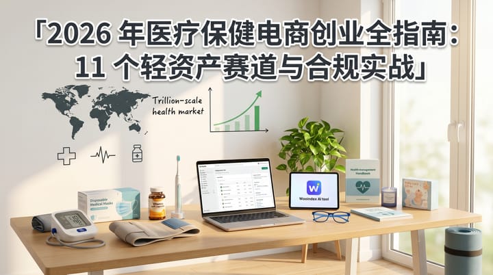 2026年医疗保健电商创业全指南：11个轻资产赛道与合规运营实战